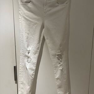 J Brand white distressed jeans, size 29